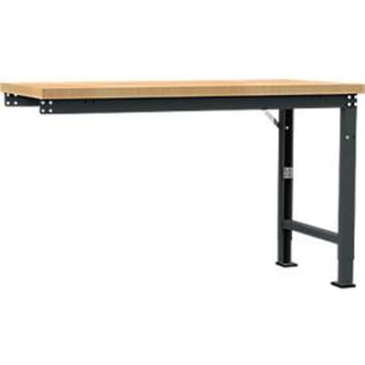 Manuflex aanbouw-werkbank Profi speciaal, tafelblad multiplex, 1500 x 700 mm, antraciet