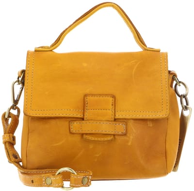 CATERINA LUCCHI Leren handtas schoudertas Maria Shoulder Bag Giallo mosterdgeel