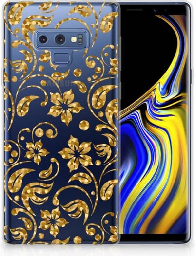 Samsung Galaxy Note 9 TPU Case Gouden Bloemen