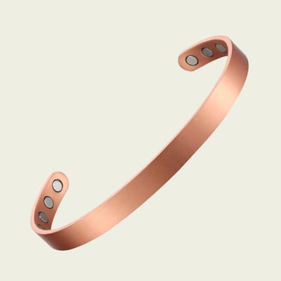 Koperen gezondheids-klemarmband met 8 magneten – 17,5 cm