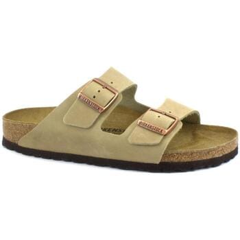 Birkenstock Arizona oiled leather tabacco brown platte sandalen unisex