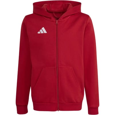 Adidas Performance Entrada26 Hoodie Met Lange Ritssluiting Kids - Kinderen - Rood