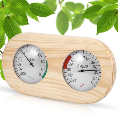 Sauna Thermometer en Hygrometer 2-in-1 voor Sauna, Stoomcabine en Werkplaats - Digitale Temperatuur- en Vochtigheidsmeter voor Optimaal Comfort