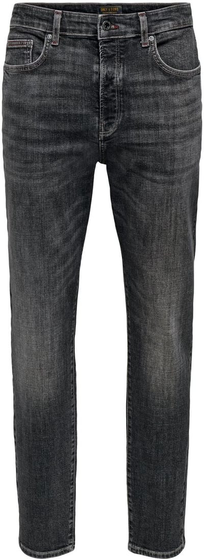 ONLY&SONS - ONSYOKE TAPERED BLACK 6598 CRO DNM - Heren - Jeans
