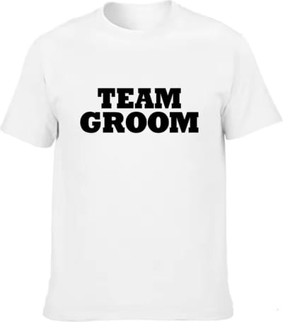 TEAM GROOM - Vrijgezellenfeest - MAAT S - WIT - Team Bruidegom Mannen Korte Mouwen T-shirt Bachelor Party - T-shirts Bruiloft Beste Man Vrijgezellenfeest