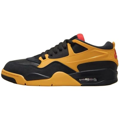 Air Jordan 4 RM Bruce Lee Heren Sneakers Geel Zwart Komeetrood FQ7939-007 43