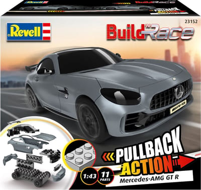 Revell Modelbouwpakket Auto - 23152 Build n R Mercedes-AMG GT R - grey Plastic - 1:43 - Modelbouw