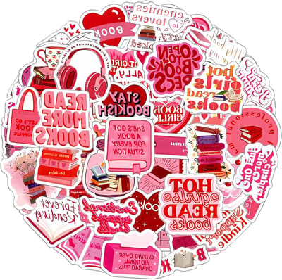Allecto Plus - Stickers voor E-readers en laptops - Aesthetische stickers voor dagboeken en waterflessen - Set van 60 stickers op Skateboards