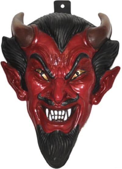 Halloween/Horror party plastic duivel wand/muur versiering masker 28 x 41 cm