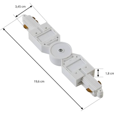 Lindby - 1-fase railverlichting - Kunststof - H: 1.8 cm - wit