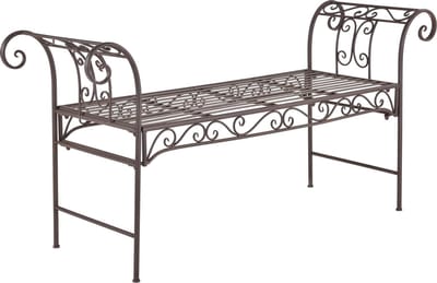 Tuinbank Cossila vintage metaal 147x46x70 cm bruin