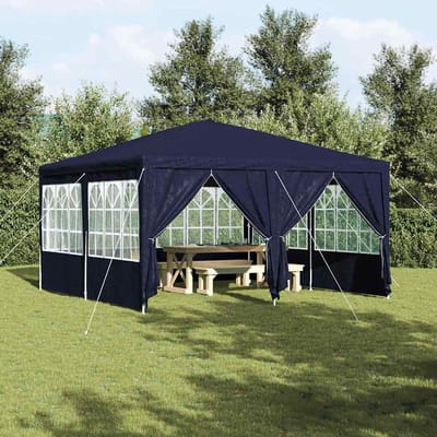 vidaXL - Partytent - Blauw - 400 - x - 400 - x - 266 - cm - Polyetheen
