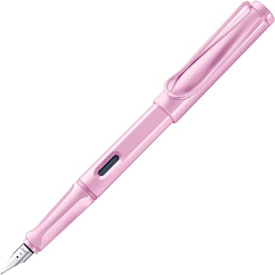 LAMY safari Vulpen lightrose | Lichtroze (Special Edition) | Ergonomische grip & gepolijste stalen penpunt EF | Robuust ASA-kunststof | Incl. LAMY T 10 blauwe patroon