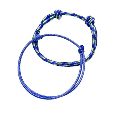 Livano Armband - Staal - Nep Zilver - Dames - 2 St - Diepblauw