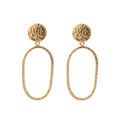 HÕBE – Paloma Oorbellen– 18 Karaat Goud Verguld Sterling Zilver – Gerecycled Zilver –  Oorbellen– Handgemaakte Sieraad – Accessories – Dames Oorbellen– Oorhangers