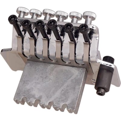 6-snarige Double Roll Tailpiece Saddle Tremolo Bridge System voor elektrische gitaarvervanging zilver