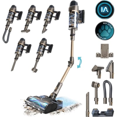 Steelstofzuiger - CECOTEC Conga Rockstar RX90 AI AquaPet Flex - 350 AW - 100 min - 180 m² - Goud