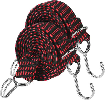 Verstelbare Bagagespanner 2 m - Extra Sterke Spanrubbers met Haken voor Fiets en Motor