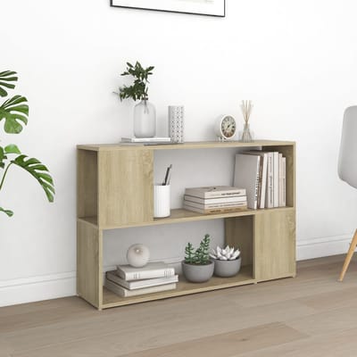 vidaXL - Boekenkast - 100x24x63 - cm - bewerkt - hout - sonoma - eikenkleurig