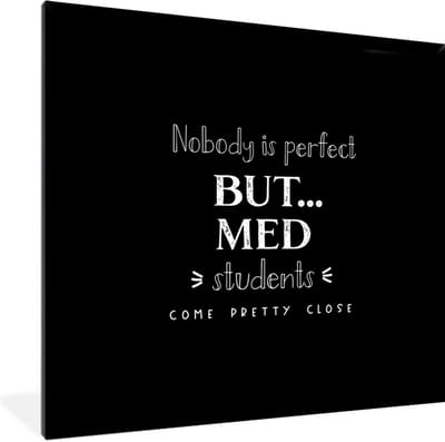 Fotolijst incl. Poster - Geneeskunde - Studenten - Universiteit - Leren - Onderwijs - 40x40 cm - Posterlijst
