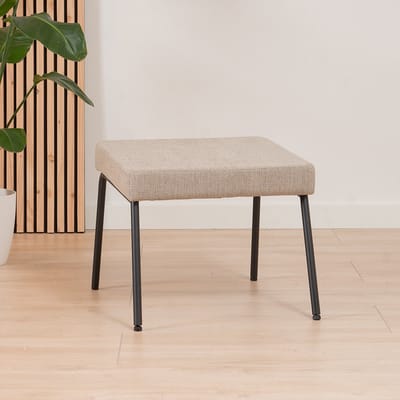 Bronx71® Hocker Espen taupe gerecyclede stof