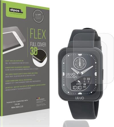 dipos FLEX – 2x Matte Screenprotector geschikt voor Liu Jo Mini Slim 2.0 | Volledige Schermbescherming | Case-Friendly