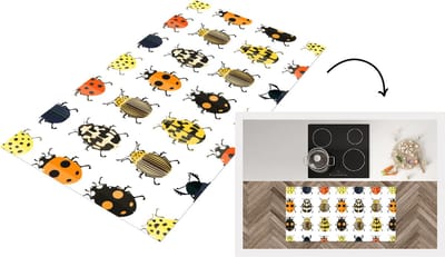 Keukenloper - Loper keuken - Kever - Insecten - Design - 120x60 cm - Keukenloper vinyl