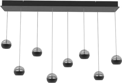 Hanglamp - zwart - BELLUNO - elektronica glas metaal - design lamp - LED - 4592ZW - Steinhauer Exclusive