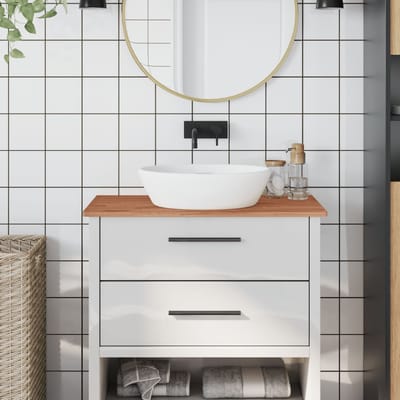 vidaXL - Wastafelblad - 80x40x1,5 - cm - massief - beukenhout