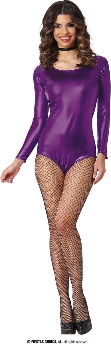 Metallic Paars Bodysuit Penny - Vrouw