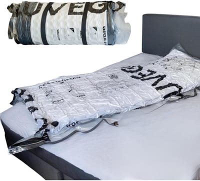 Famanu – Vacuüm opbergzak voor matrassen 240 x 130 cm - extra grote vacuümzak met spanbanden en opbergtas - ruimtebesparend - 1 stuk