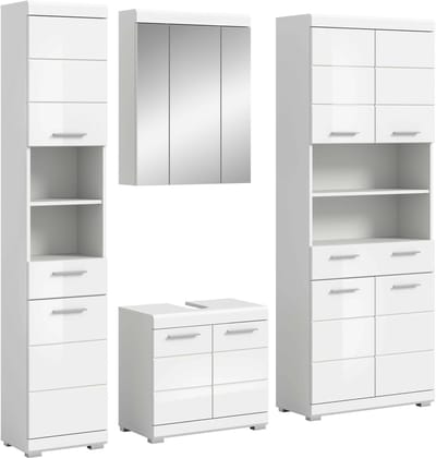 Scout badkamercombinatie wit hoogglans MDF TZ wit NB - 34x186x191cm