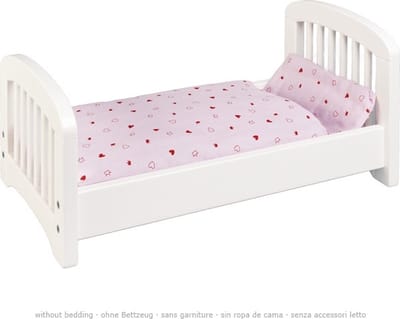 GOKI Poppenbed - Beddengoed Niet Inbegrepen - 54X29X25Cm - Wit - 3 Jaar