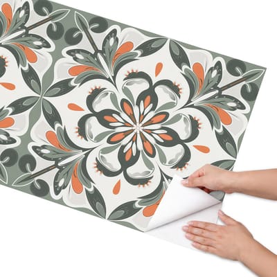 Coloray Meubel Wrap Folie - Groente Meubelfolie - 65x130 cm - Meubel Wrap Folie Bloemsymmetrie - Plakfolie Meubels - Abstract Meubelfolie - Decoratiefolie Zelfklevend - Slaapkamer decoratie - Achtergronden en patronen