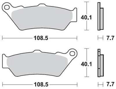Moto-master Aprilia/honda/husqvarna/ktm 093112 Gesinterde Remblokken Zwart