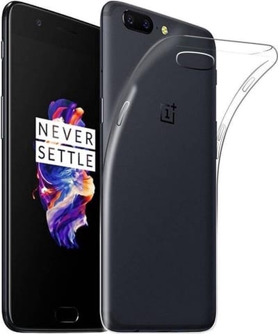 Geschikt voor OnePlus 5 Hoesje - Transparant TPU Siliconen Hoesje