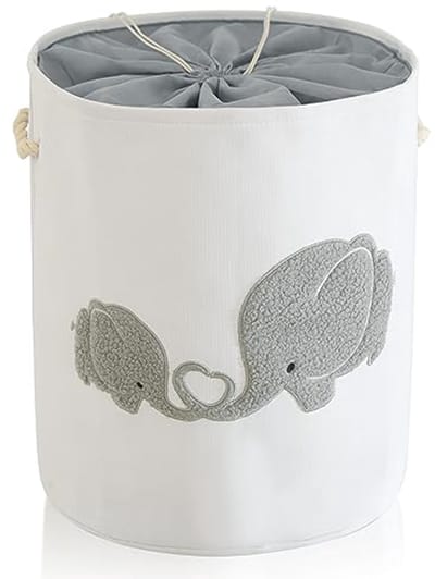 Extra grote wasmand voor speelgoed en kleding, 58 liter, met trekkoord