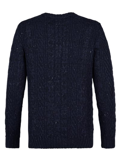 Petrol Industries - Heren Grofgebreide Trui Medford - Blauw - Maat M