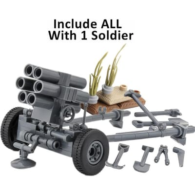 WO2 Duitsland Militaire Wapens Bouwstenen Leger Soldaat Figuur AntiTank Kanon Componenten Moc Speelgoed Voor Kinderen