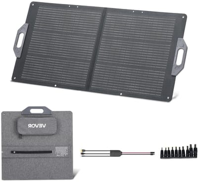 Zonnepaneel Opvouwbaar - Draagbare Energie - Outdoor Activiteiten - Hoge Efficiëntie - 100 Watt - Zwart