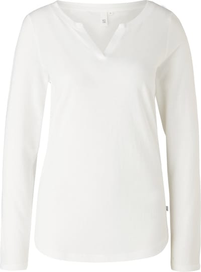 T-shirt met lange mouwen van jersey met tunische kraag voor dames QS