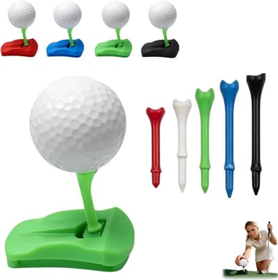 carmdering - Hinged Turf Base V3 - Scharnierende Golftee - Kunstgras Teehouder - Voorkomt Vasthaken - Consistente Tee Hoogte - PLA Materiaal - Weerbestendig - Voor Simulator En Driving Range - 1 Of 4 Stuks