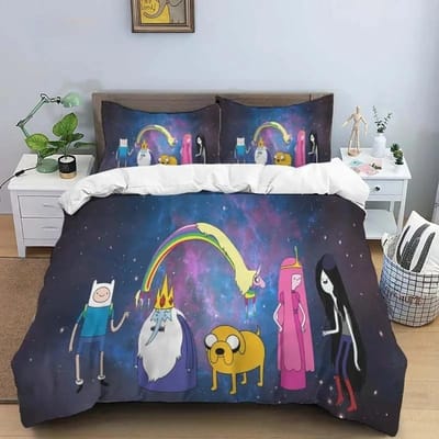 Premium Cartoon Adventure Time Finn En Jake Dekbedovertrek Dekbed Bed Enkel Twin Vol Queen Maat 3D Jeugd Meisjes Jongens Cadeau 140X200cm-2pcs