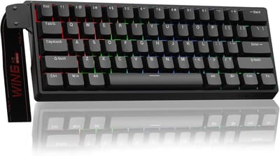 AULA WIN60 HE - 60% Bedraad RGB Gaming Toetsenbord - Hall Effect Rapid Trigger - Magnetische Toetsen - Gasket - Hot Swap - 8K Hz Polling Rate - QWERTY Toetsenborden - Zij Bedrukte toetsen - 61 Keys - Nacht Zwart