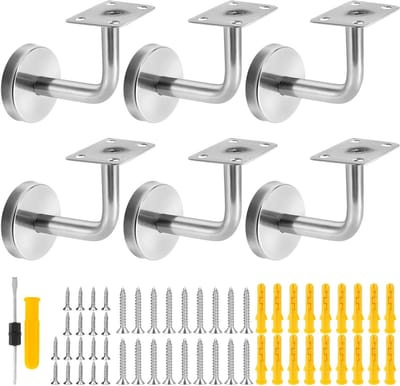 Roestvrijstalen Handrail Beugels voor Wandmontage, Ondersteuning voor Trapleuningen en Corridorleuningen met Eenvoudige Installatie