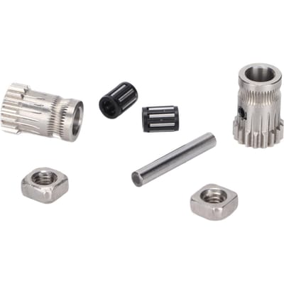 Kit de roues d'extrusion en acier trempé, pièces d'engrenage d'entraînement d'extrudeuse, accessoires d'imprimante 3D pour Prusa I3 gray