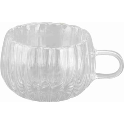 150ml Glazen Koffiemok Dubbellaags Lichtgewicht Glazen Koffiekop voor Thuis Café Koffie white