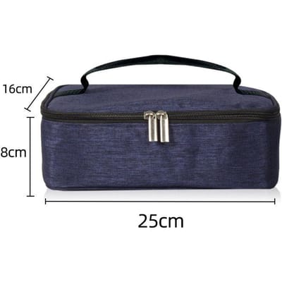 Draagbare Thermisch Geïsoleerde Kleine Mini Koeltas Lunchtas Voedselcontainers Herbruikbare Snacktas blauw