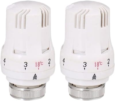 Thermostaat Klepkoppen - Radiator Bediening - Temperatuur Aanpassing - Automatische Zelfaanpassing - M30 x 1.5 Schroefdraad - Wit
