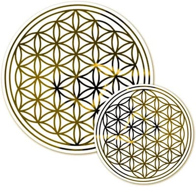 Levensbloem sticker 18 cm (herbruikbaar)